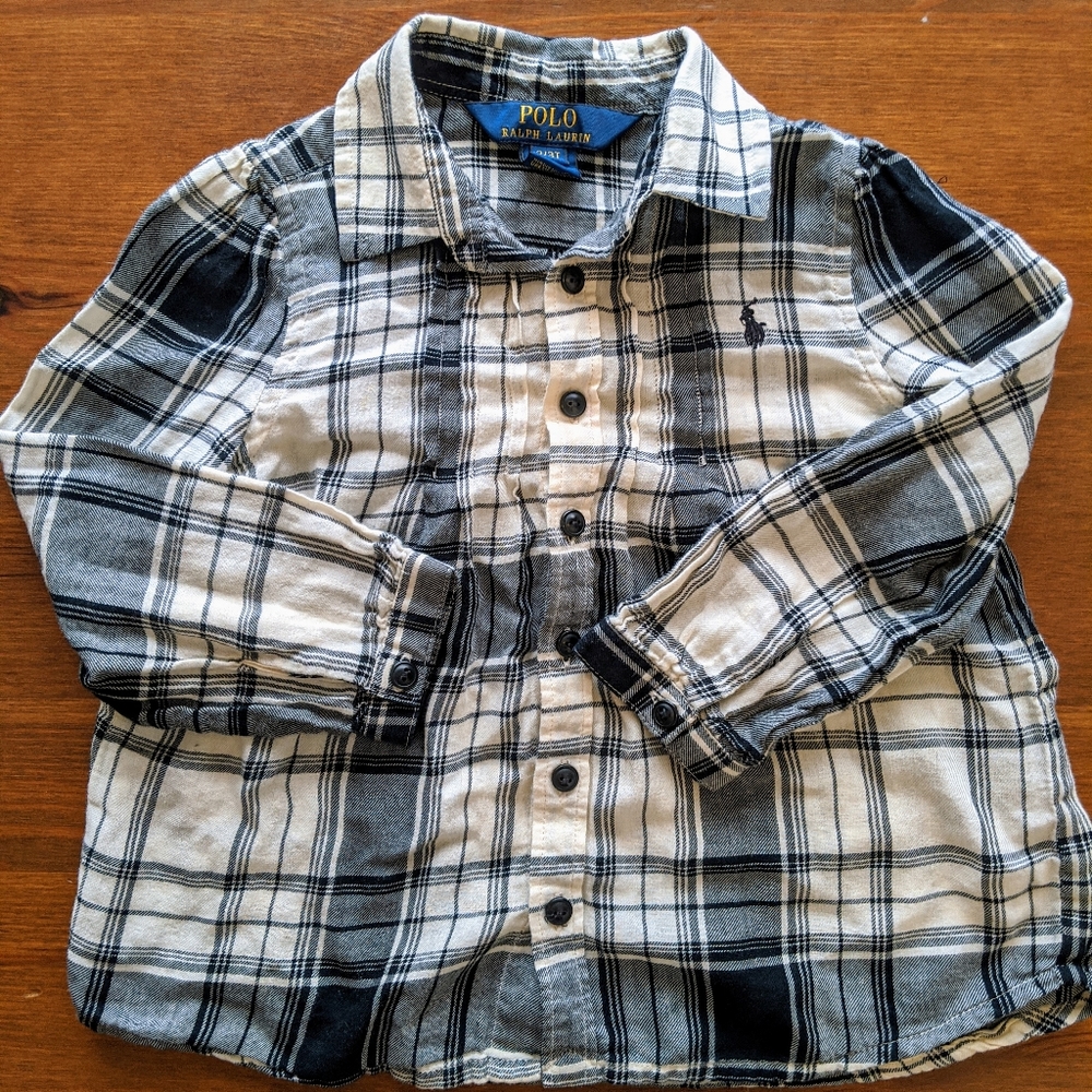 Polo Ralph Lauren Black + White Plaid Button Down